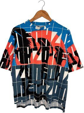 Vintage Oh Zone All Over Print Surf Shirt Size Mens M